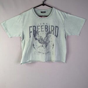 Large Free Bird Cropped Tees-NWT